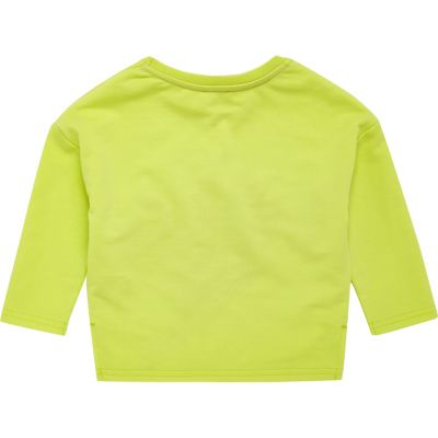 Mini boys lime awesome print sweatshirt